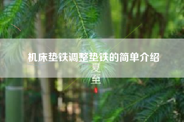 机床垫铁调整垫铁的简单介绍